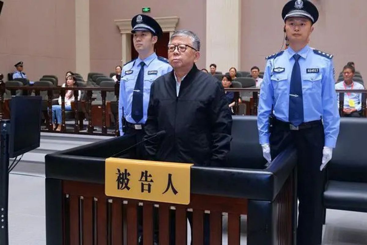 Mantan pejabat di Kota Nanjing, China, Yang Youlin, dihukum mati oleh pengadilan karena kasus korupsi.(CCTV via BBC Indonesia)