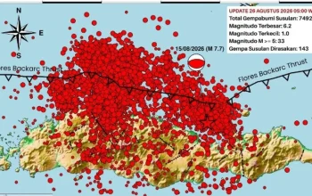 Gempa susulan guncang Flores. (BMKG)