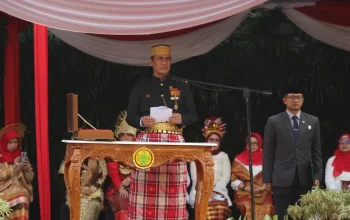 Menteri Pertanian (Mentan) Andi Amran Sulaiman menjadi inspektur upacara peringatan HUT Ke-81 Kemerdekaan RI di Jakarta, Senin (17/8/2026).