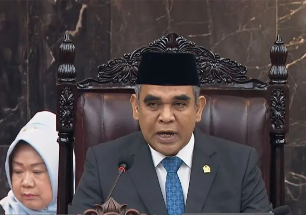 Tangkapan Layar - Ketua MPR RI Ahmad Muzani saat menyampaikan pidato pengantar pada Sidang Tahunan MPR RI dan Sidang Bersama DPR-DPD RI Tahun 2026 di kompleks parlemen, Jakarta, Jumat (14/8/2026). ANTARA/YouTube/DPRRIOfficial/Agatha Olivia Victoria/am.